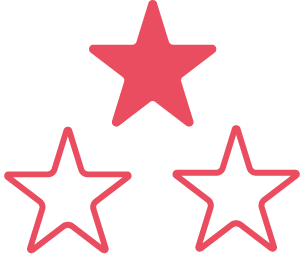 drei Sterne in Dreiecksform angeordnet