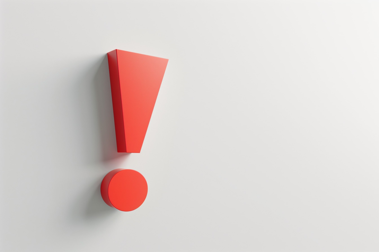 Pink exclamation mark on white background – symbolizing the importance: “When do you use ihr or euch correctly?”